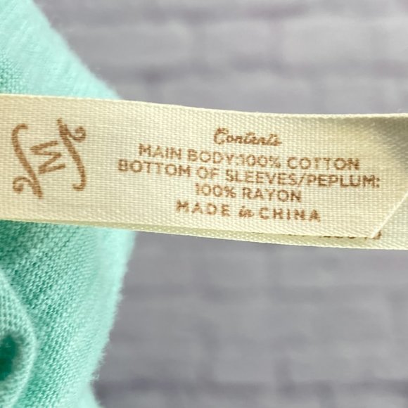 Matilda Jane Medium M Jade All Good Things Let's Go Together Ruffle Trim Top - Picture 7 of 9